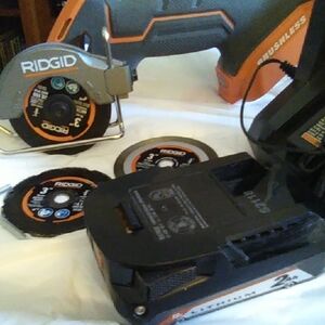 Ridgid Gray and Orange Power Tool Set